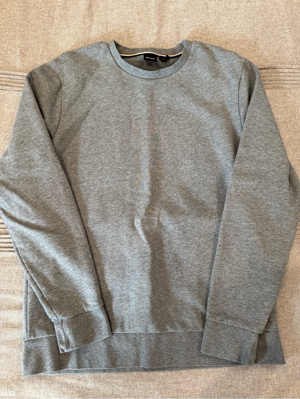 Boss Men's Crewneck Sweatshirt in Heather Gray